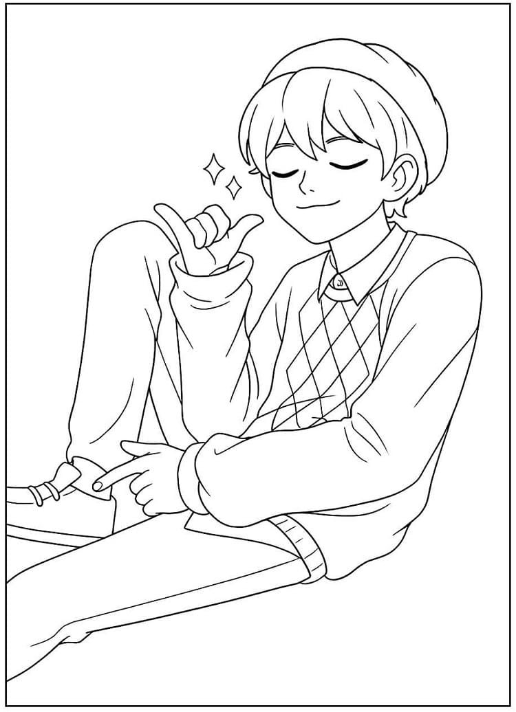 Coloriage Baby Saja dans KPop Demon Hunters