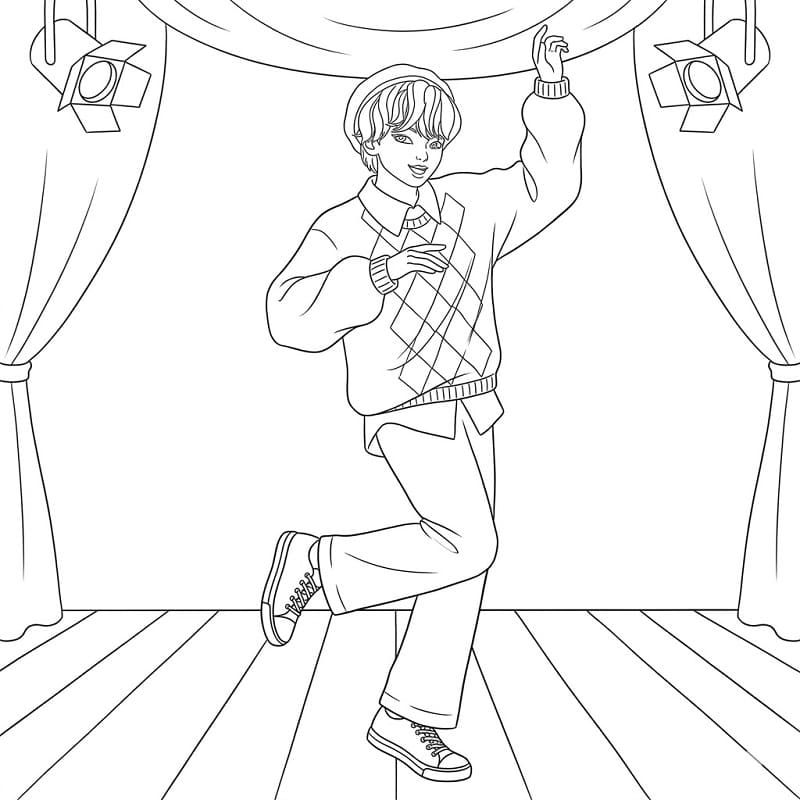 Coloriage Baby Saja danseur