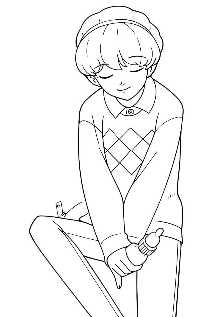 Coloriage Baby Saja de KPop Demon Hunters