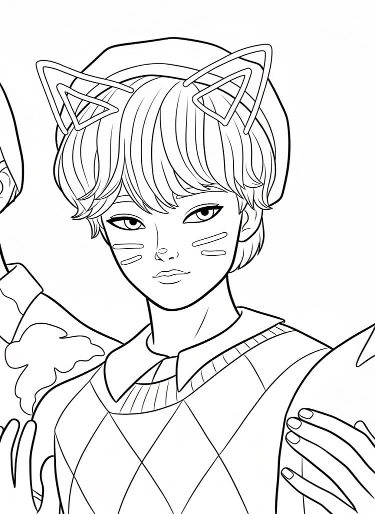 Coloriage Baby Saja est génial