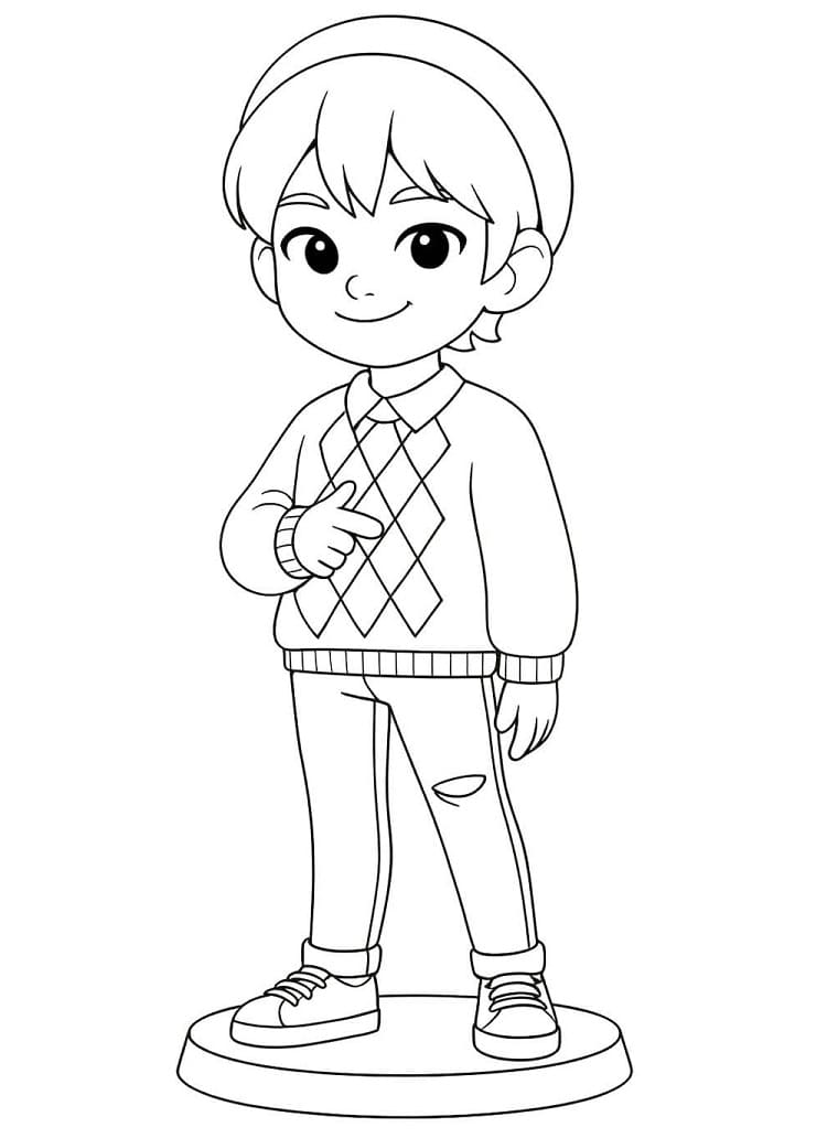 Coloriage Baby Saja Mignon