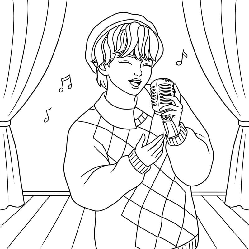 Coloriage Baby Saja qui chante