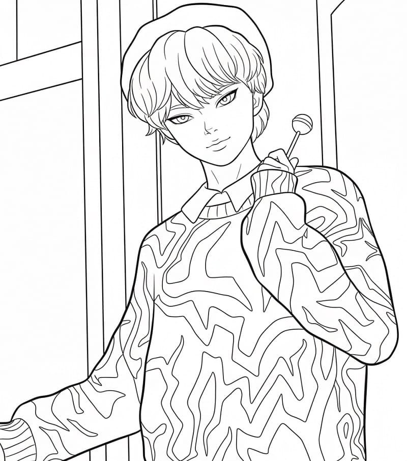 Coloriage Beau Baby Saja