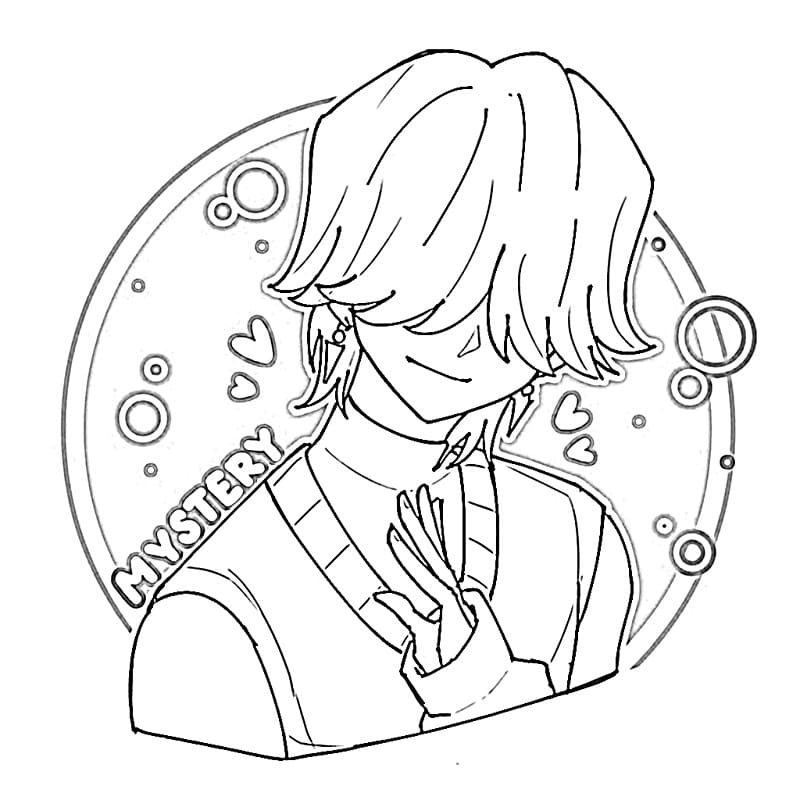 Coloriage Beau Mystery Saja