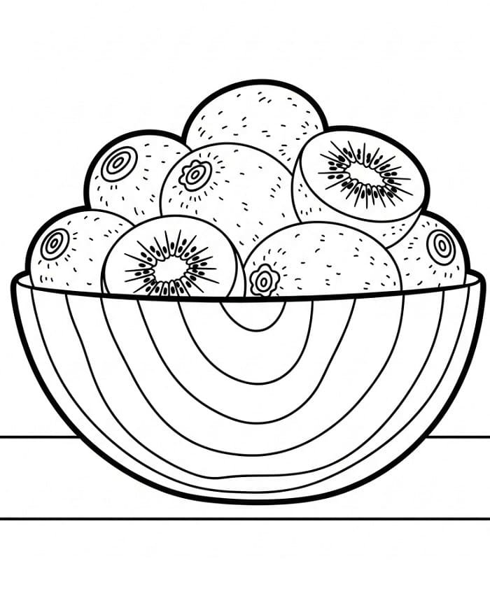 Coloriage Beaucoup de Kiwis
