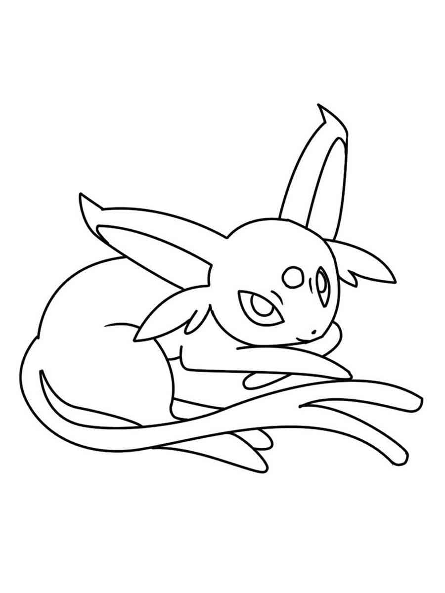 Coloriage Dessin de Espeon Gratuit
