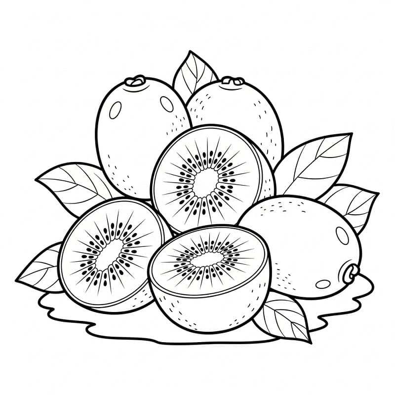 Coloriage Dessin de Kiwi