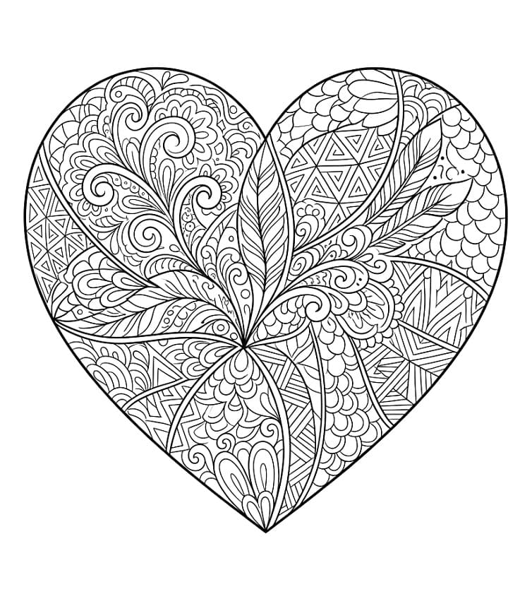 Coloriage Difficile Coeur