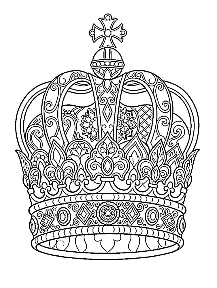 Coloriage Difficile Couronne