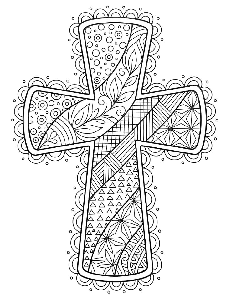 Coloriage Difficile Croix