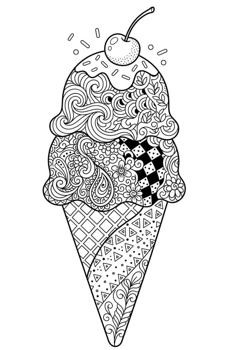 Coloriage Difficile Glace