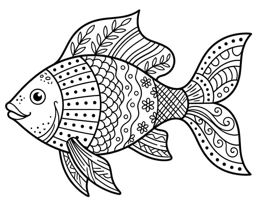 Coloriage Difficile Poisson