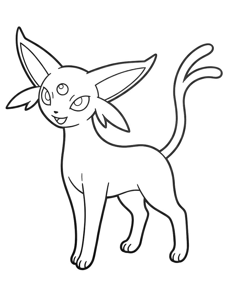 Coloriage Espeon amical