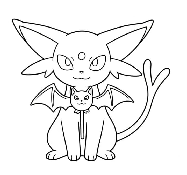 Coloriage Espeon dans Pokemon