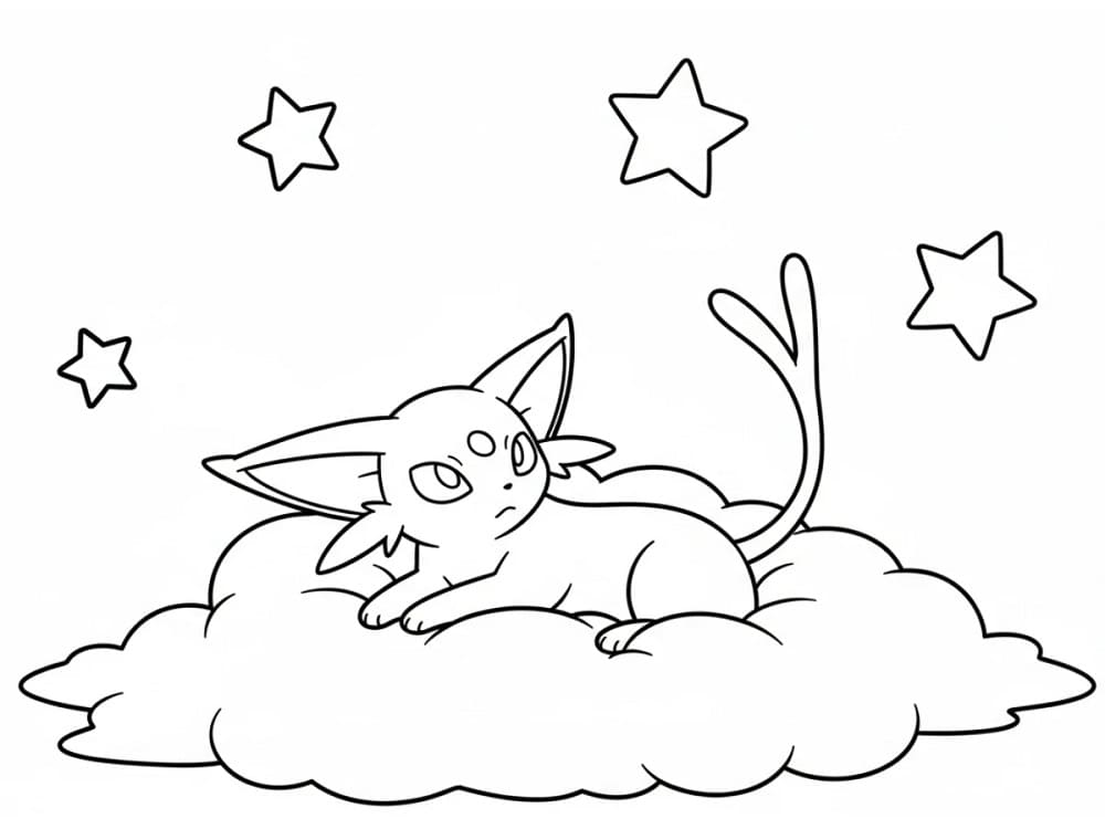 Coloriage Espeon de Pokemon
