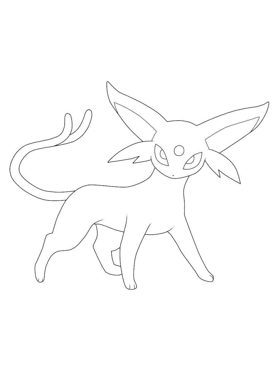 Coloriage Espeon Imprimable