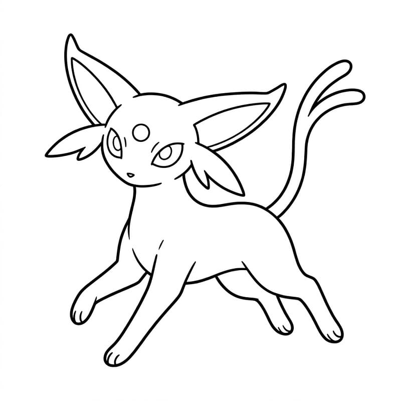 Coloriage Espeon Mignon