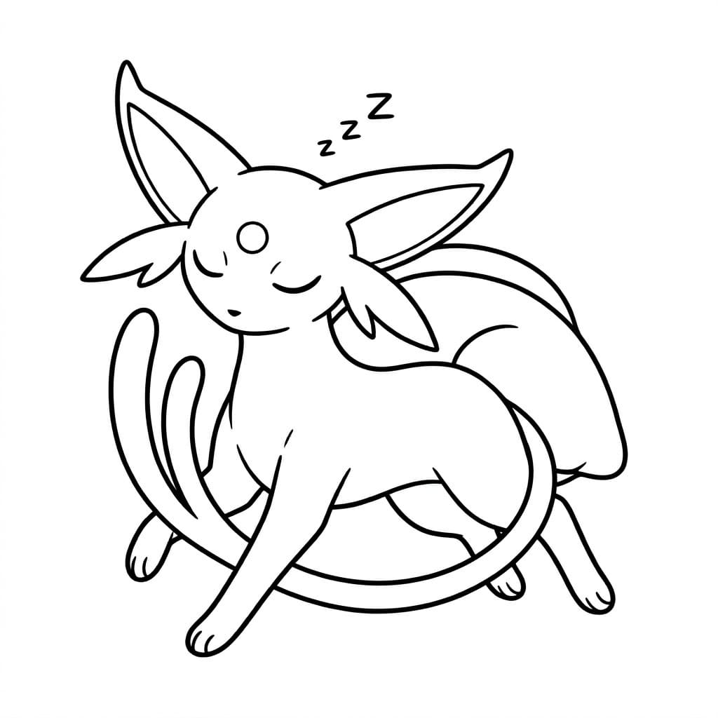 Coloriage Espeon Pokemon