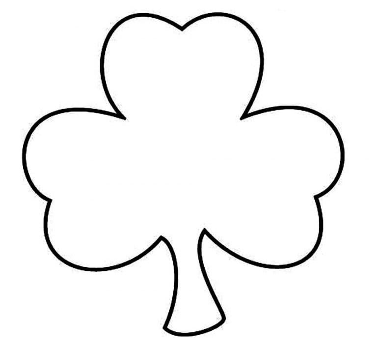 Coloriage Imprimable Gratuit Trèfle Pour les Enfants