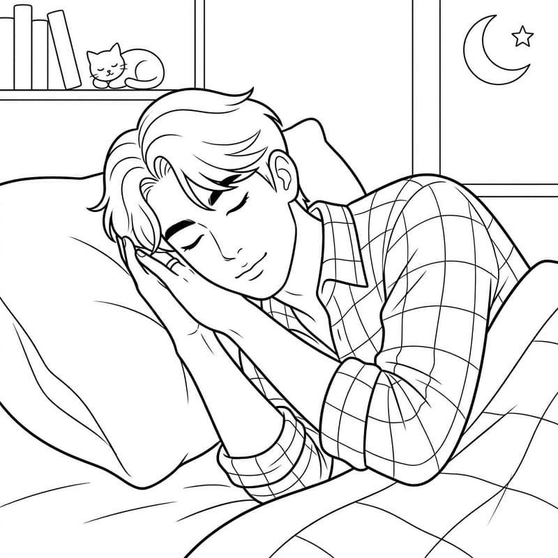 Coloriage Jinu endormi