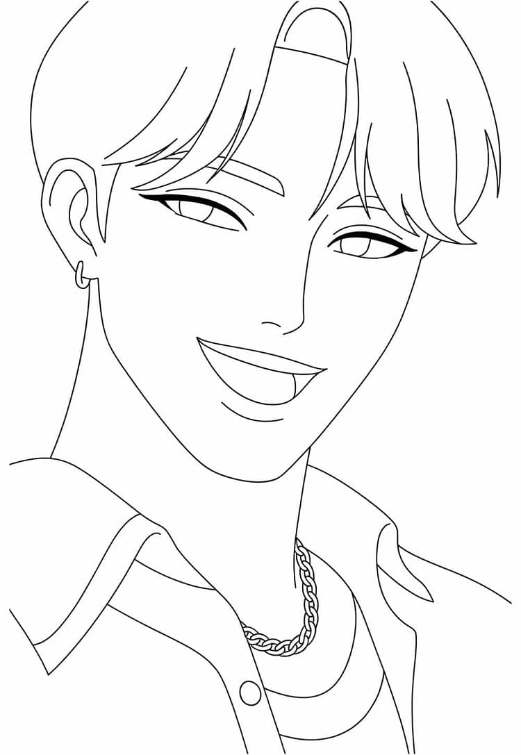 Coloriage Jinu heureux