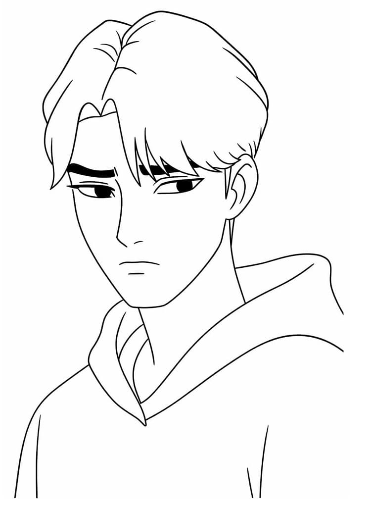 Coloriage Jinu triste