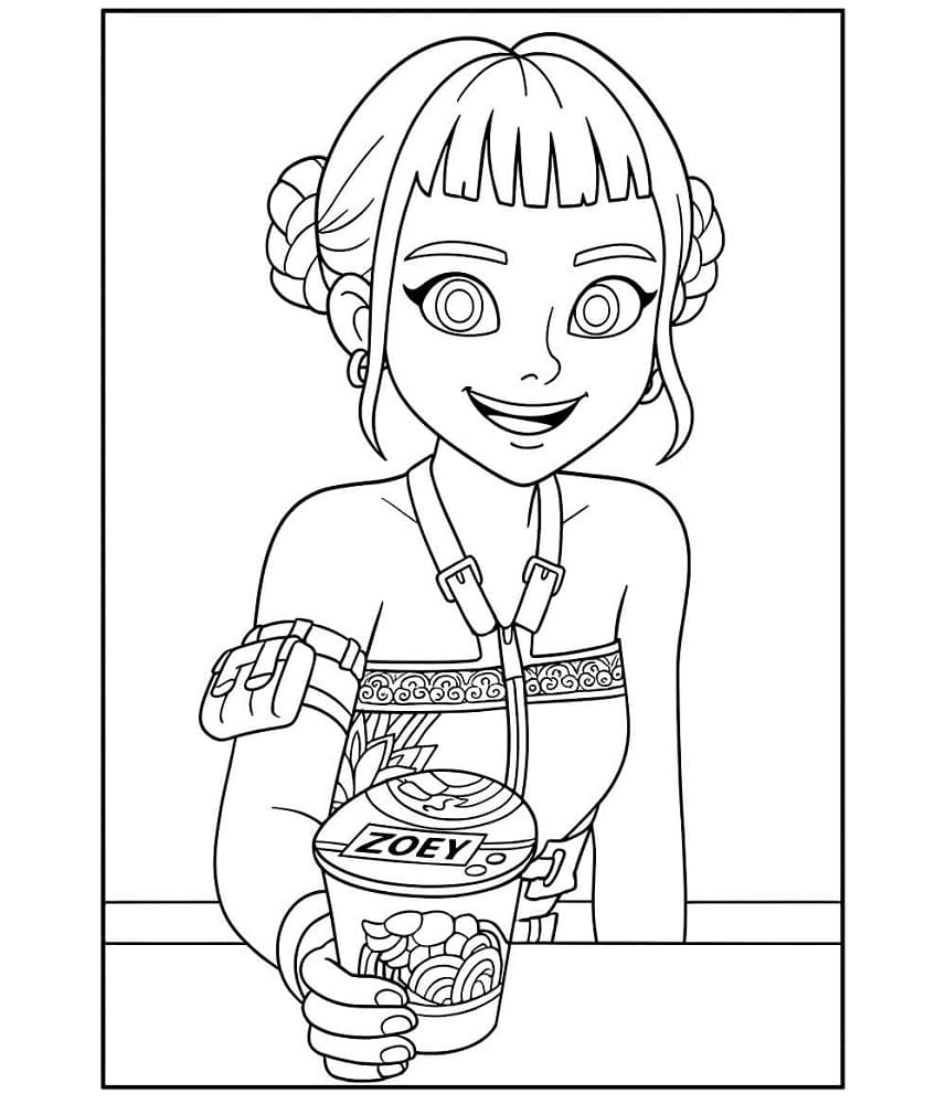 Coloriage Jolie Zoey