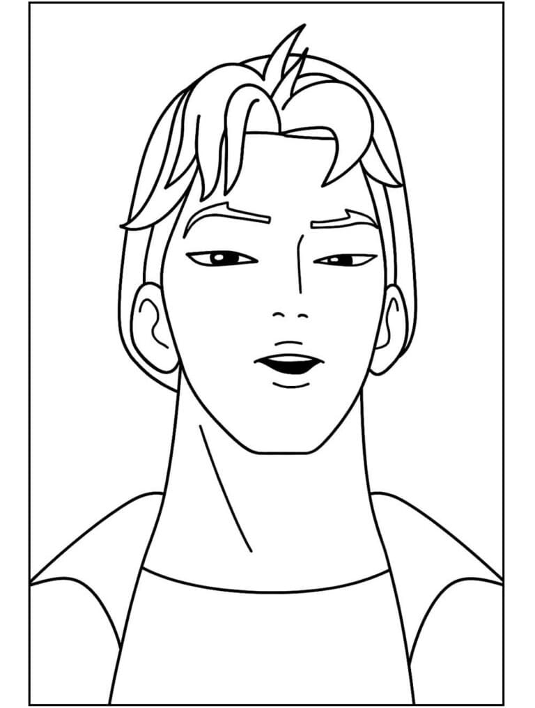 Coloriage KPop Demon Hunters Abby Saja