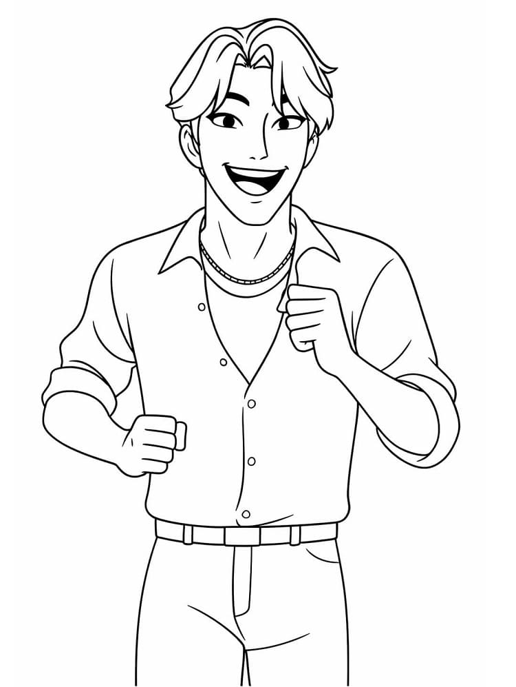 Coloriage KPop Demon Hunters Jinu