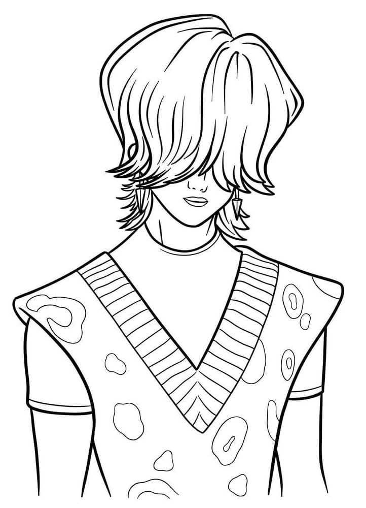 Coloriage KPop Demon Hunters Mystery Saja