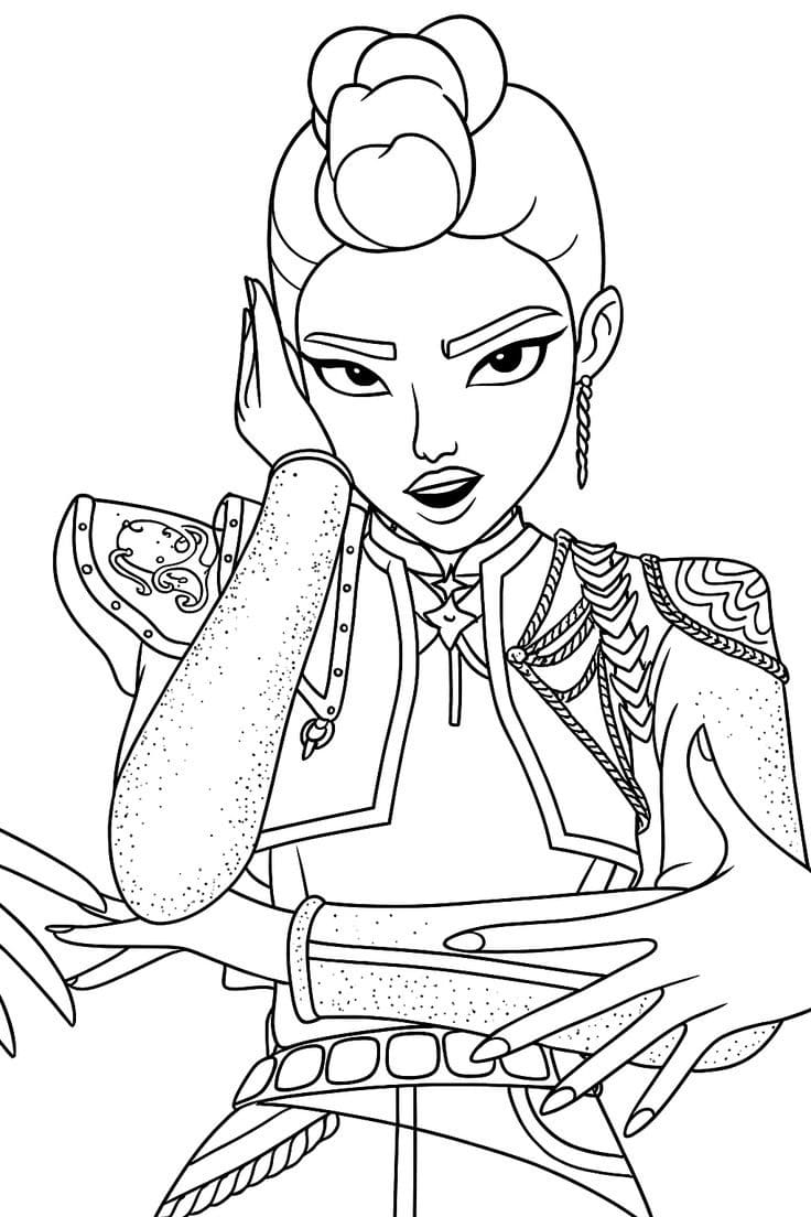 Coloriage KPop Demon Hunters Rumi Kang