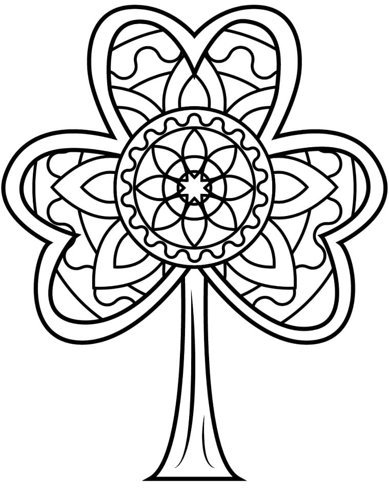 Coloriage Magnifique trèfle