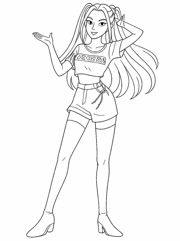 Coloriage Mira dans KPop Demon Hunters