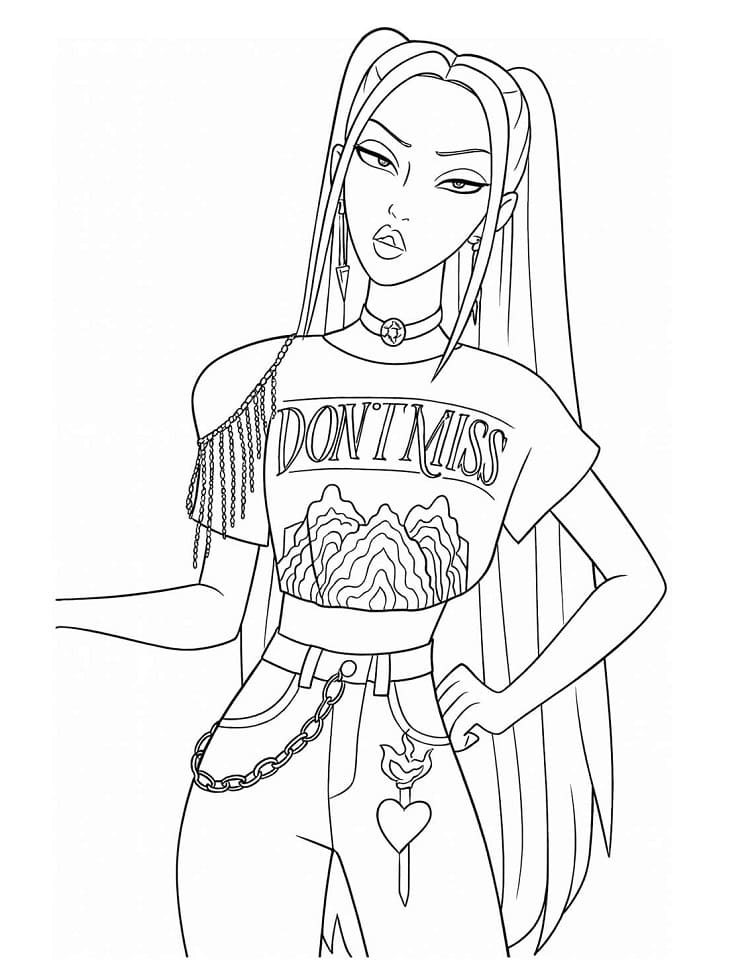 Coloriage Mira de KPop Demon Hunters