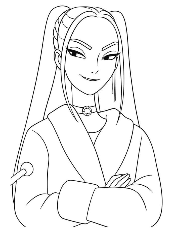 Coloriage Mira Heureuse