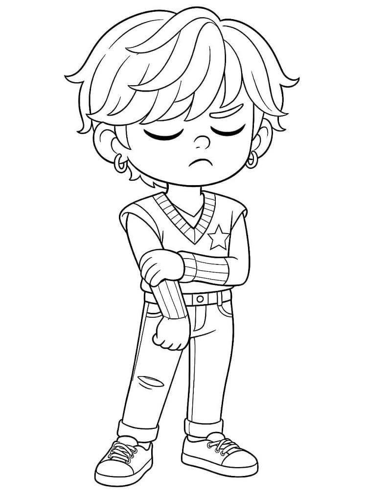 Coloriage Mystery Saja Chibi