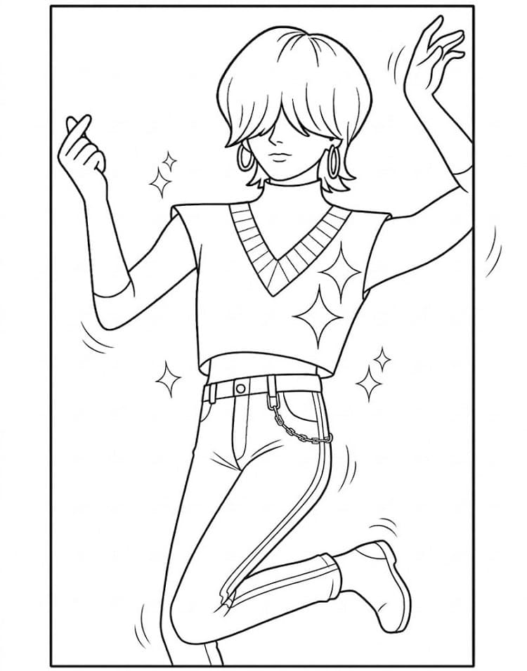 Coloriage Mystery Saja