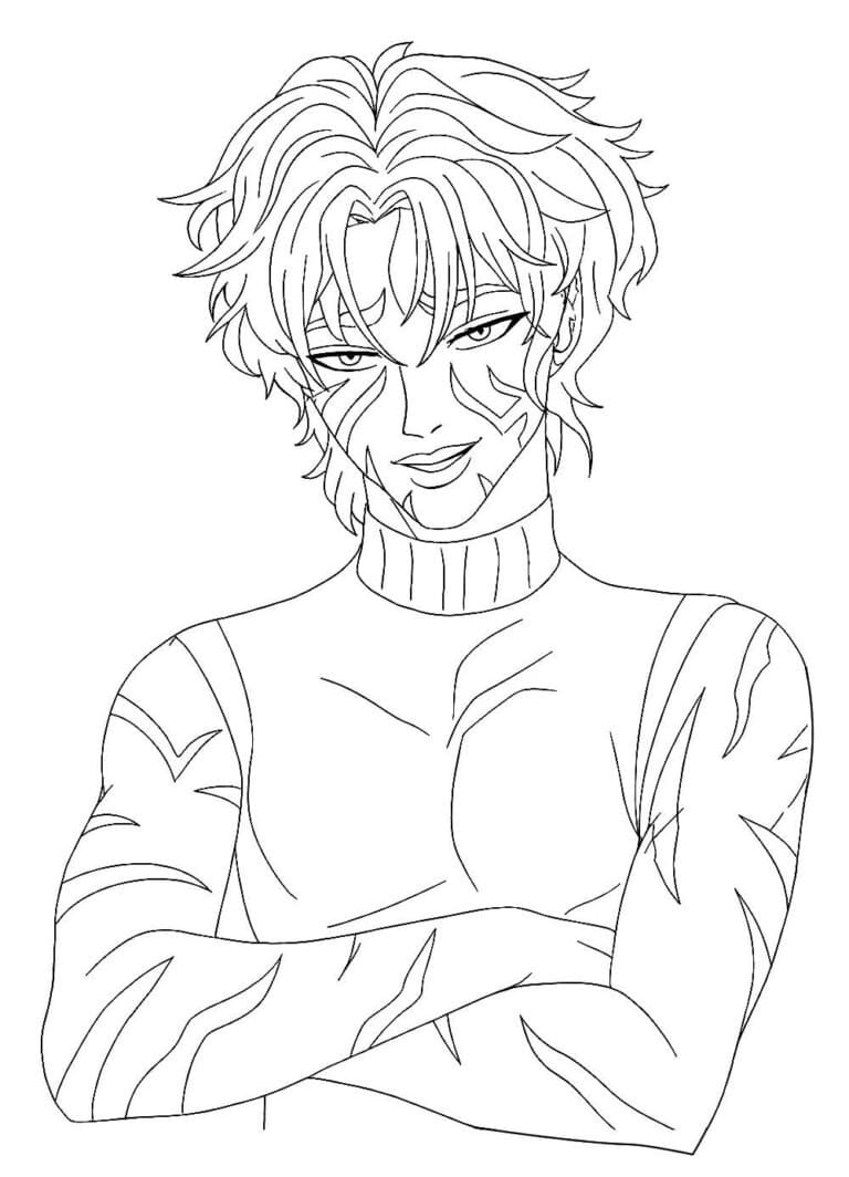 Coloriage Mystery Saja Imprimable