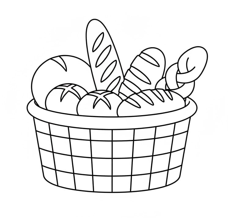 Coloriage Panier à pain