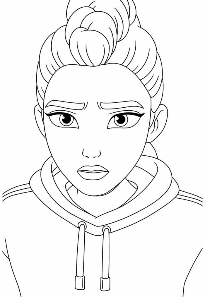 Coloriage Rumi de KPop Demon Hunters