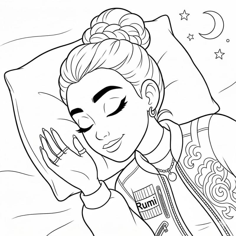 Coloriage Rumi endormi
