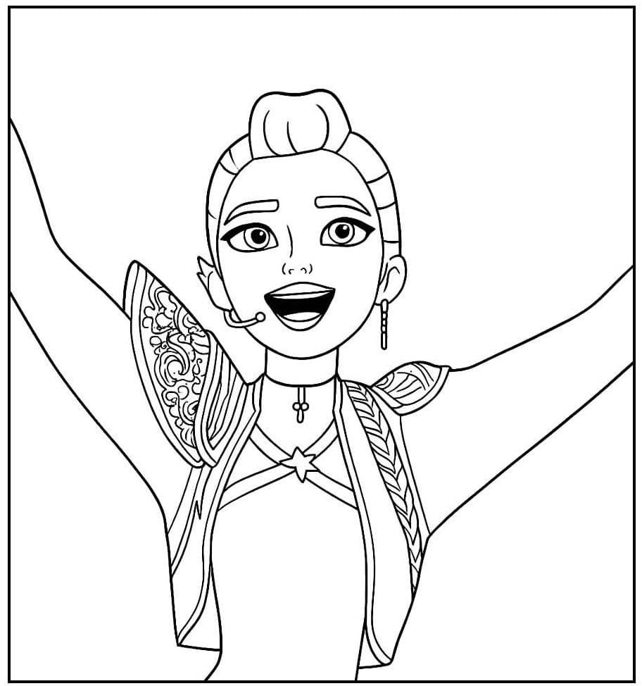 Coloriage Rumi joyeux