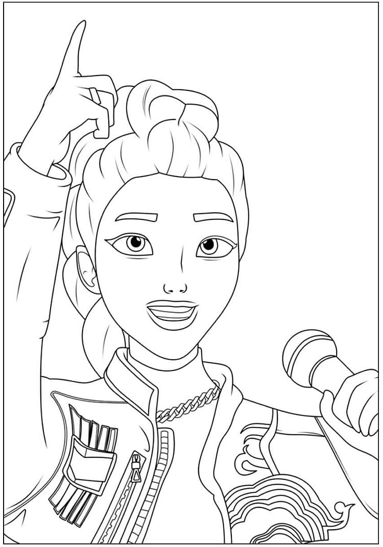 Coloriage Rumi KPop Demon Hunters