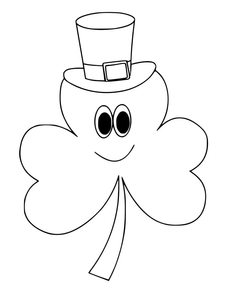 Coloriage Trèfle Gratuit Pour les Enfants