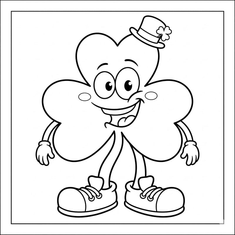 Coloriage Trèfle Heureux