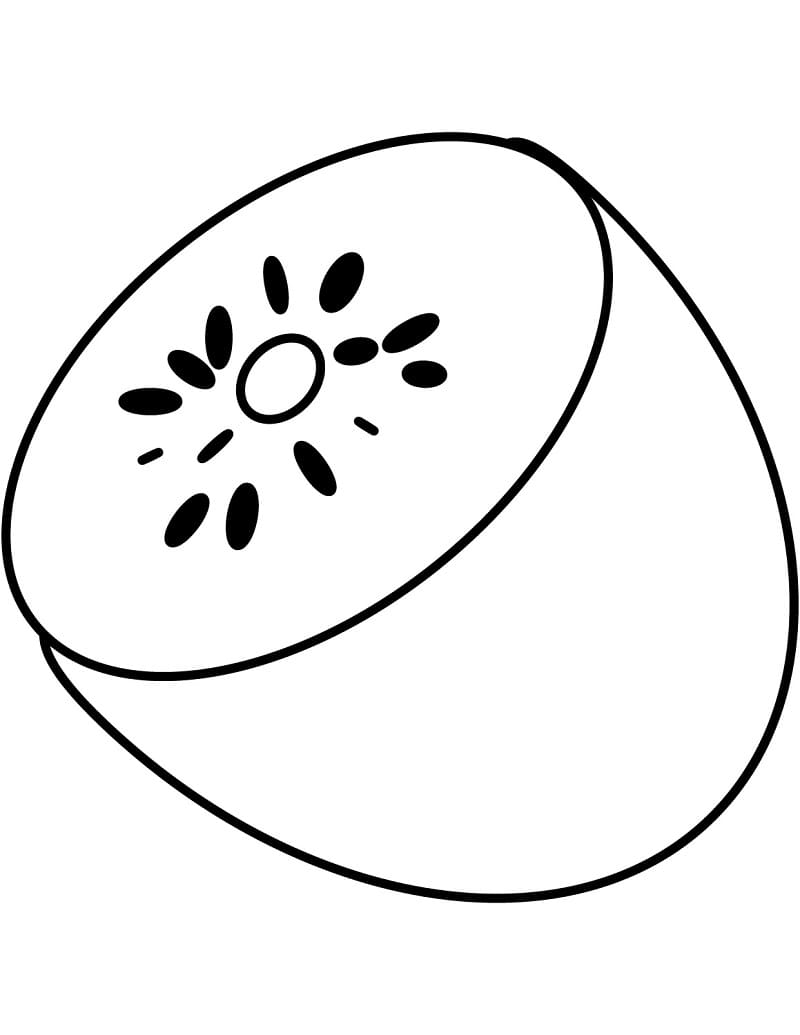 Coloriage Un simple kiwi