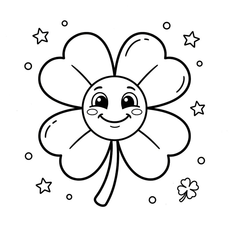 Coloriage Un Trèfle Mignon