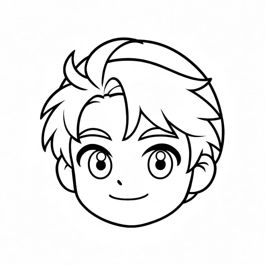 Coloriage Visage de Abby Saja