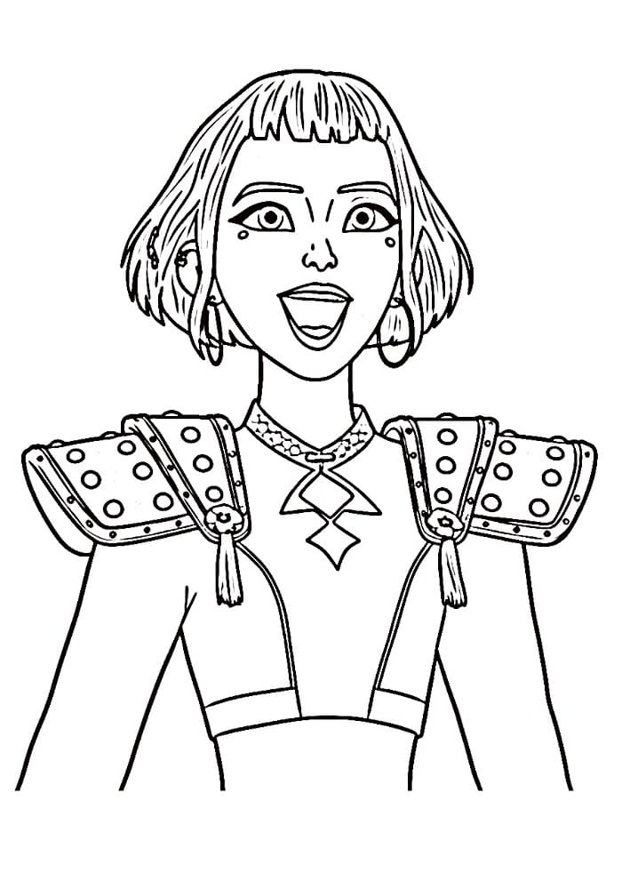 Coloriage Zoey dans KPop Demon Hunters