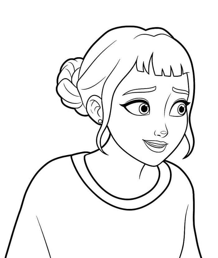 Coloriage Zoey Heureuse